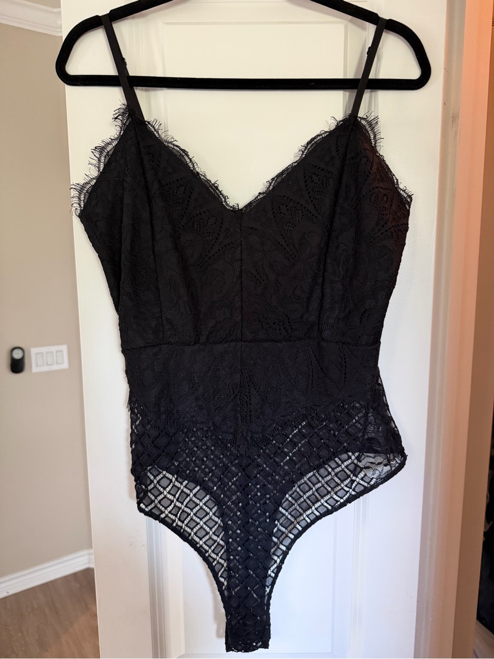 Willow & Root Black Lace Bodysuit with Adjustable Straps